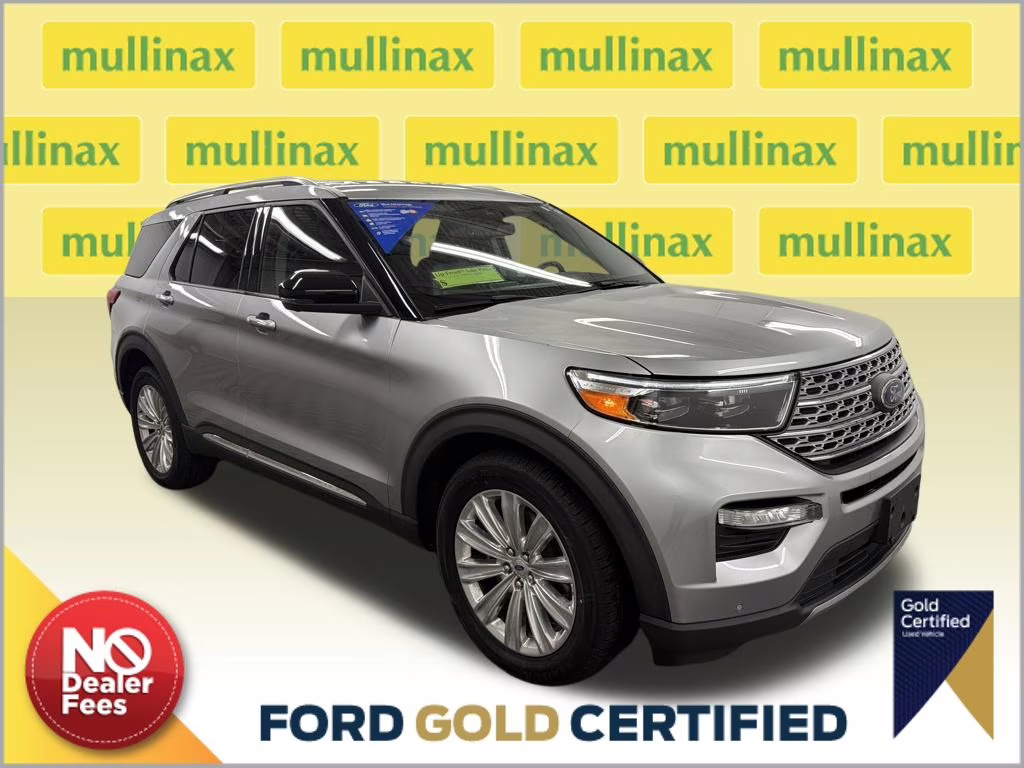 2021 Iconic Silver Metallic Ford Explorer Limited RWD SUV