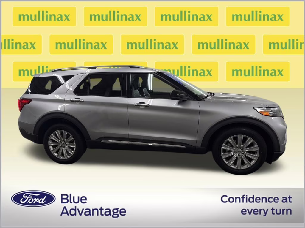 2021 Iconic Silver Metallic Ford Explorer Limited RWD SUV