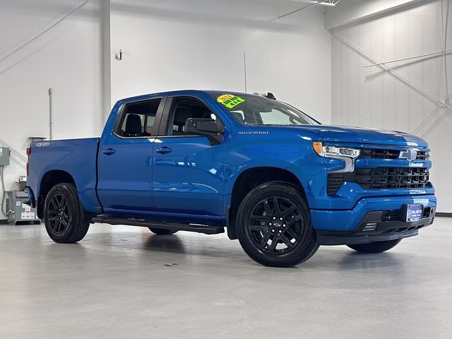 2024 Glacier Blue Metallic Chevrolet Silverado 1500 RST 4X4 Truck