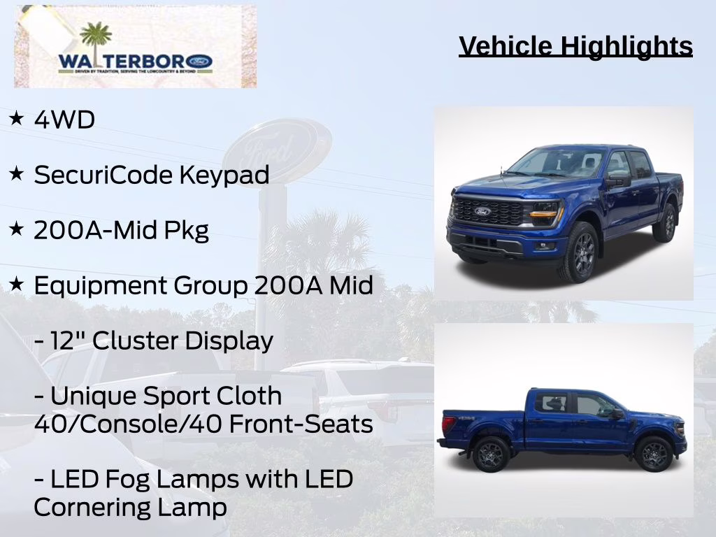 2026 Argon Blue Metallic Ford F-150 STX 4X4 Truck