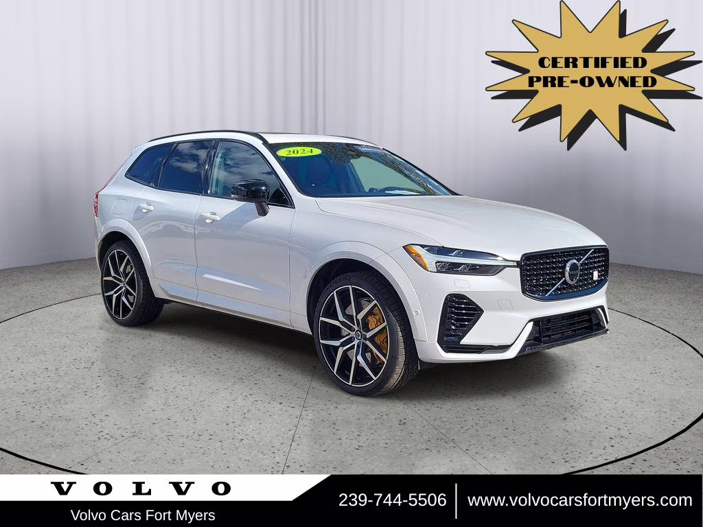 2024 Crystal White Metallic Volvo XC60 Polestar Engineered Certified AWD SUV