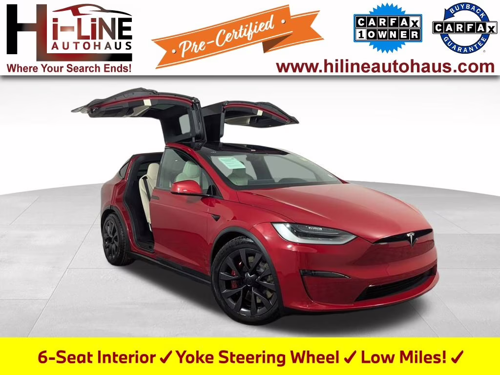 2022 Ultra Red Tesla Model X Plaid AWD SUV