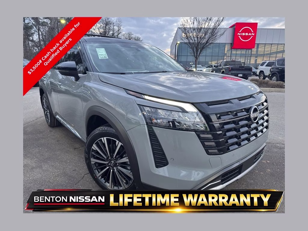 2026 Boulder Gray/Super Black Nissan Pathfinder Platinum 4X4 SUV