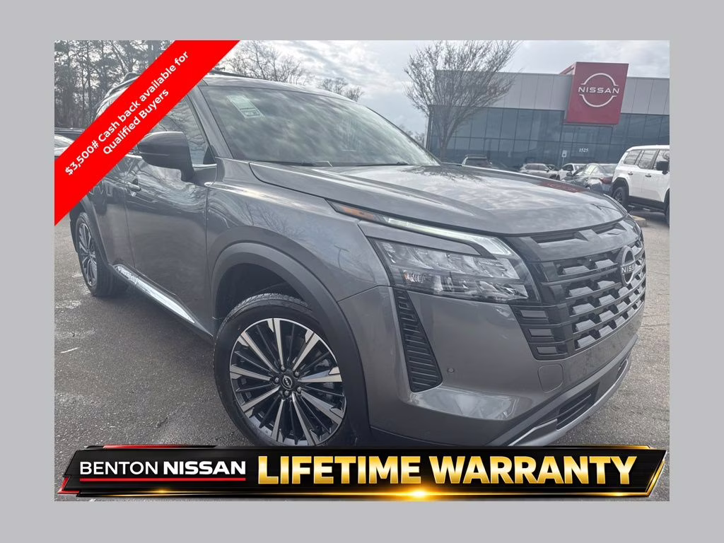 2026 Gun Metallic Nissan Pathfinder Platinum FWD SUV