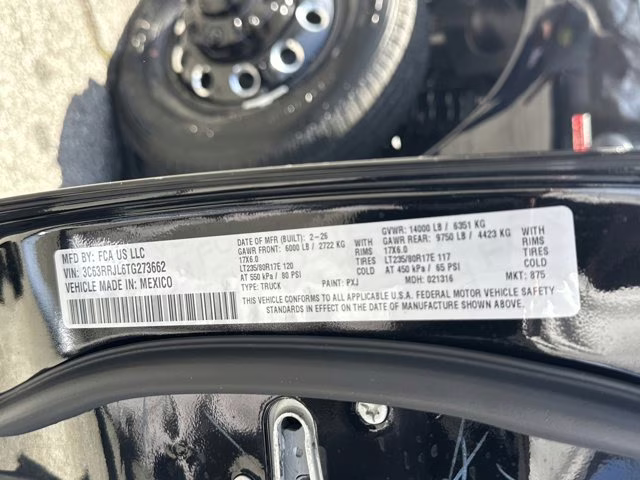 2026 Diamond Black Crystal Pearlcoat Ram 3500 Laramie 4X4 Truck