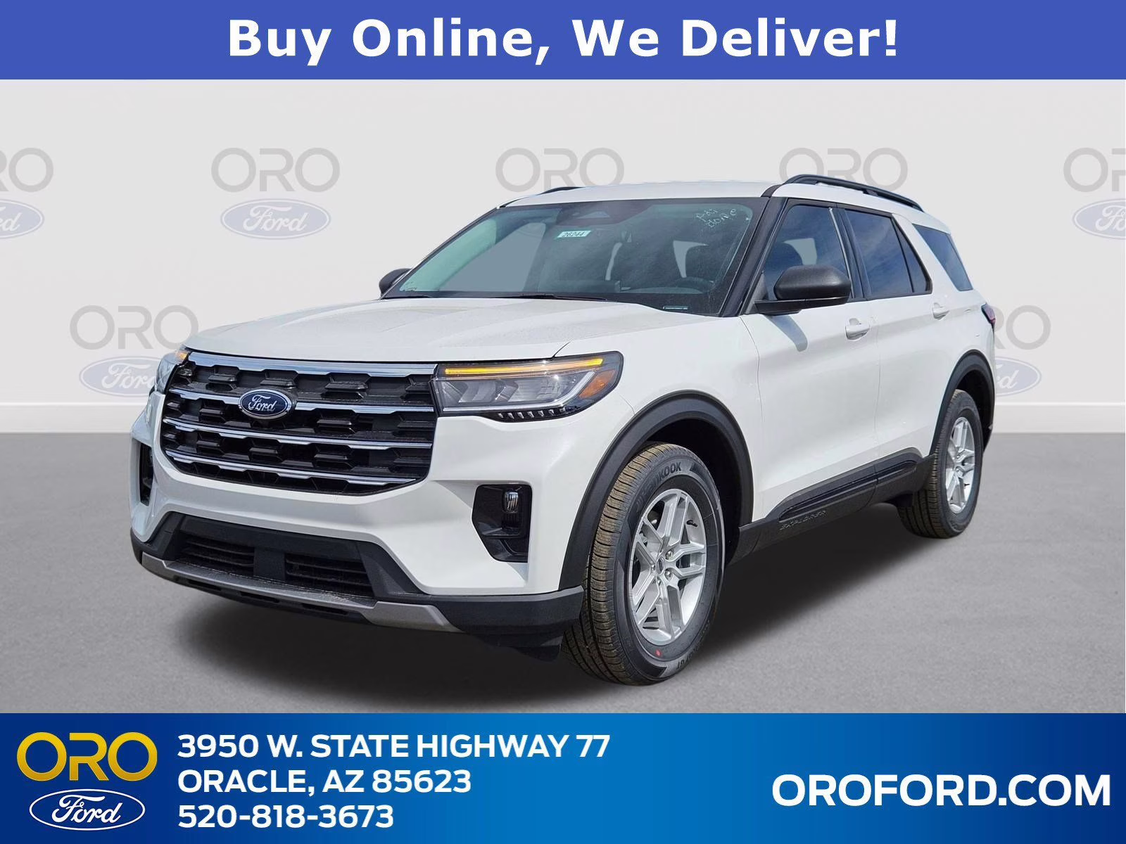 2026 White Metallic Ford Explorer Active RWD SUV