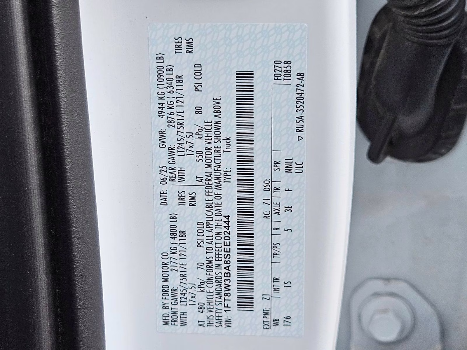 2025 Oxford White Ford Super Duty F-350 SRW XL 4X4 Truck