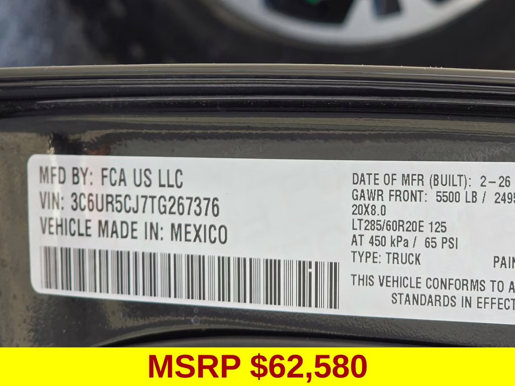 2026 Diamond Black Crystal Pearlcoat Ram 2500 Tradesman 4X4 Truck