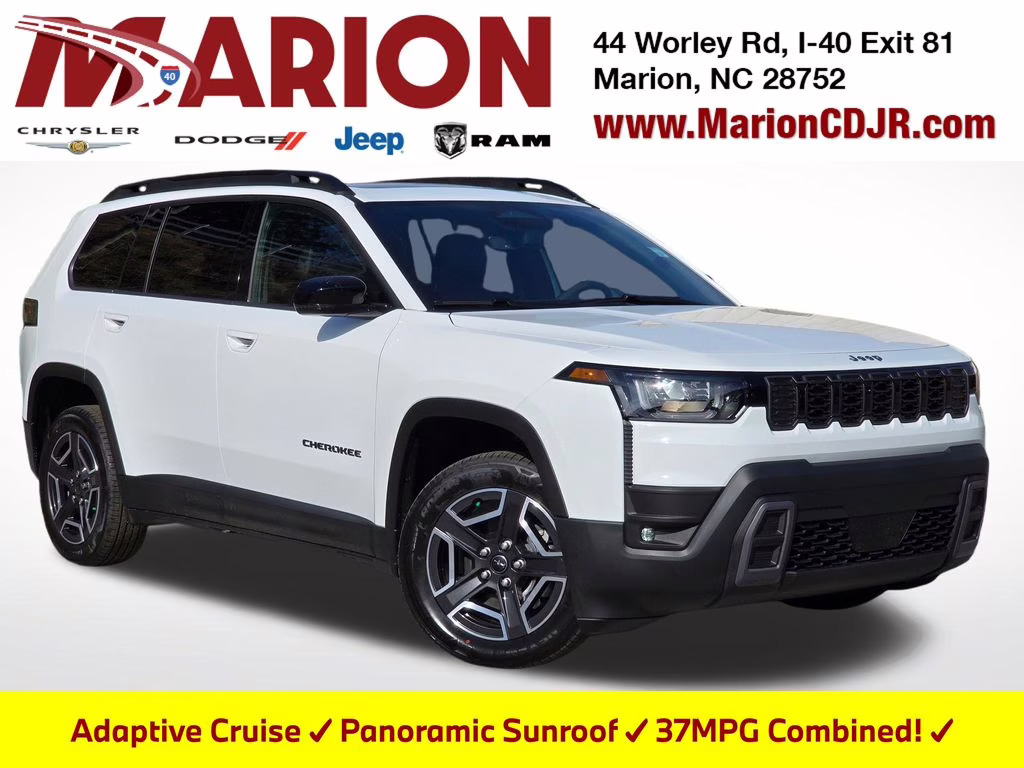 2026 Bright White Clearcoat Jeep Cherokee Limited 4X4 SUV