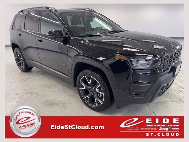 2026 Diamond Black Crystal Pearlcoat Jeep Cherokee Overland 4X4 SUV