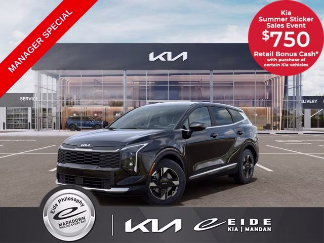 2026 Ebony Black Kia Sportage LX AWD SUV