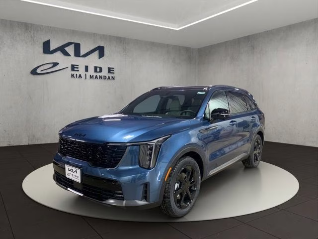 2026 Mineral Blue Kia Sorento Hybrid X-Line SX Prestige AWD SUV