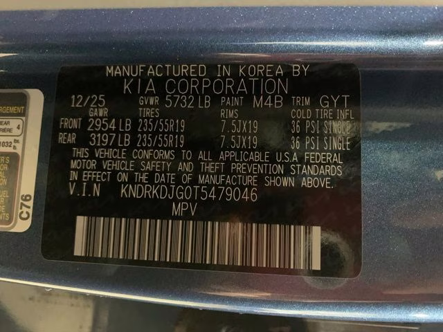 2026 Mineral Blue Kia Sorento Hybrid X-Line SX Prestige AWD SUV