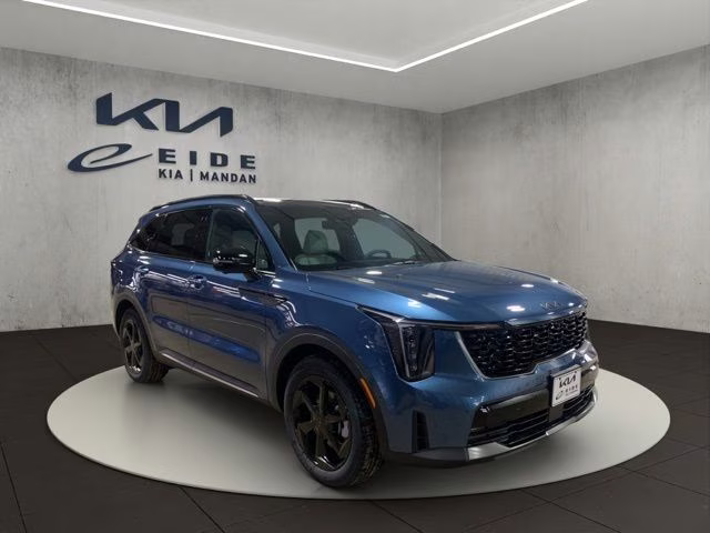 2026 Mineral Blue Kia Sorento Hybrid X-Line SX Prestige AWD SUV