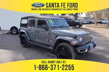 2022 Sting-Gray Clearcoat Jeep Wrangler 4xe Unlimited Sahara 4X4 Convertible