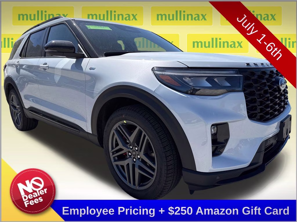 2026 Space White Metallic Ford Explorer ST-Line RWD SUV