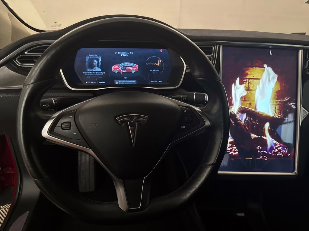 2015 Red Multi-Coat Tesla Model S 70D AWD Hatchback