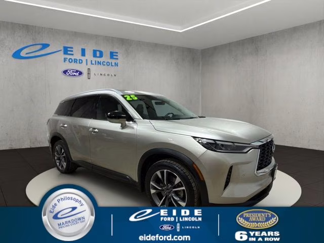 2025 Warm Titanium/Black Obsidian INFINITI QX60 LUXE AWD SUV