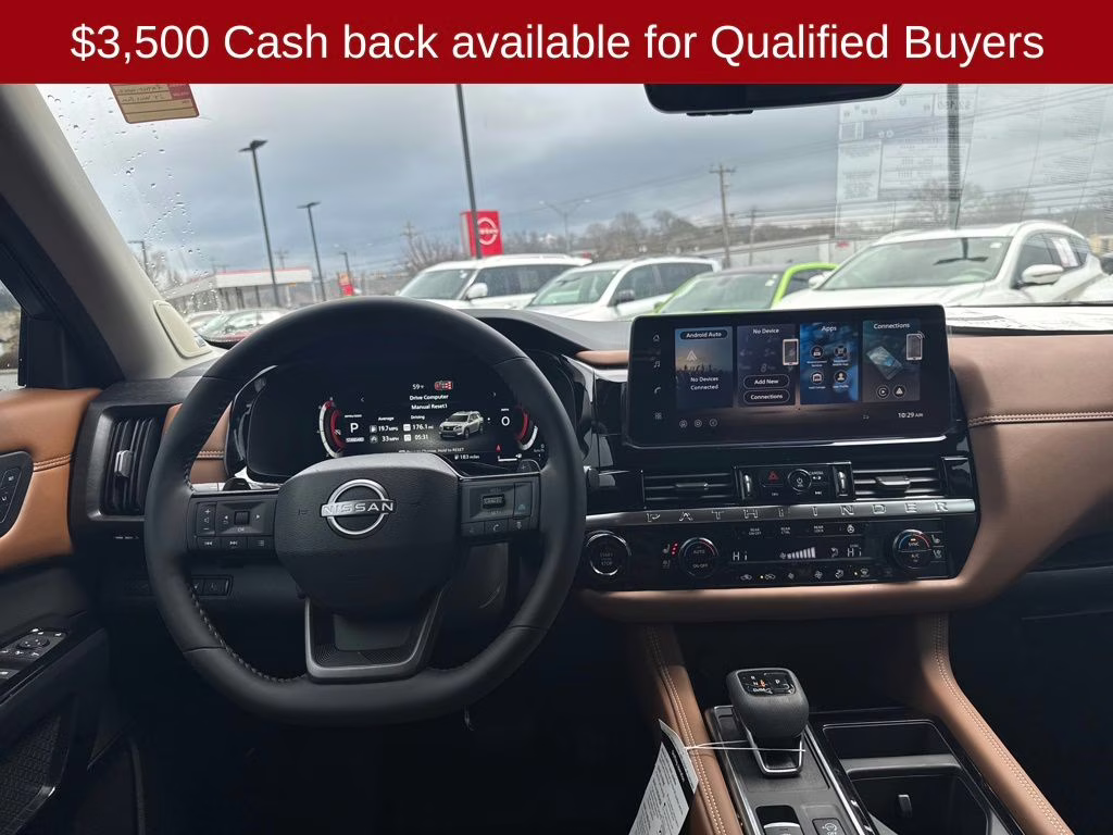 2026 Everest White Pearl/Black Nissan Pathfinder Platinum FWD SUV