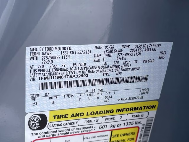 2026 Glacier Gray Metallic Tri-Coat Ford Expedition Platinum 4X4 SUV
