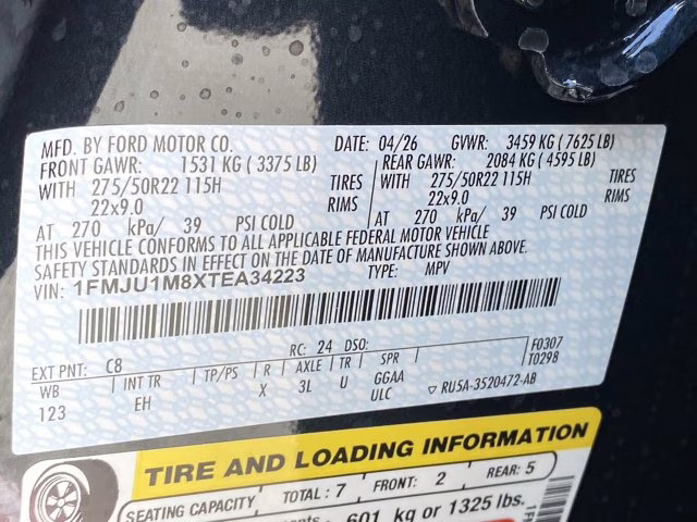 2026 Stone Blue Metallic Ford Expedition Platinum 4X4 SUV