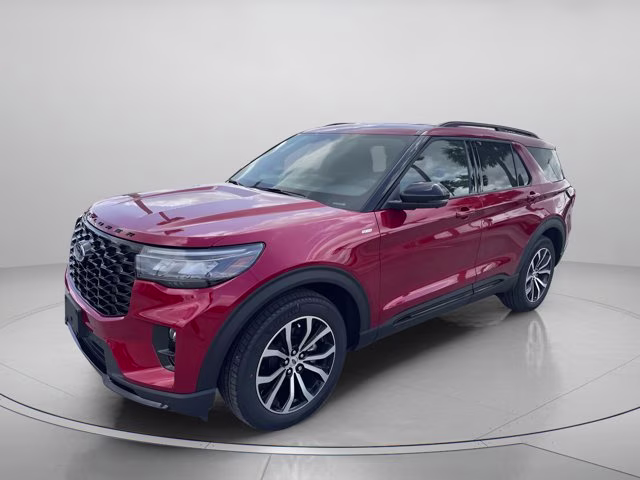 2026 Rapid Red Metallic Tinted Clearcoat Ford Explorer ST-Line RWD SUV