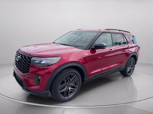 2026 Rapid Red Metallic Tinted Clearcoat Ford Explorer ST-Line RWD SUV
