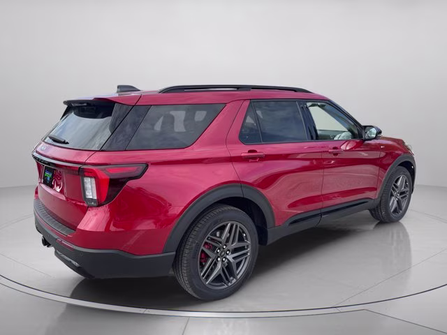 2026 Rapid Red Metallic Tinted Clearcoat Ford Explorer ST-Line RWD SUV