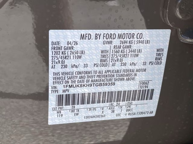 2026 Marsh Gray Ford Explorer ST-Line 4X4 SUV