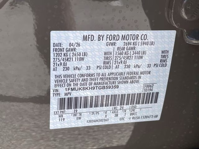 2026 Marsh Gray Ford Explorer ST-Line 4X4 SUV