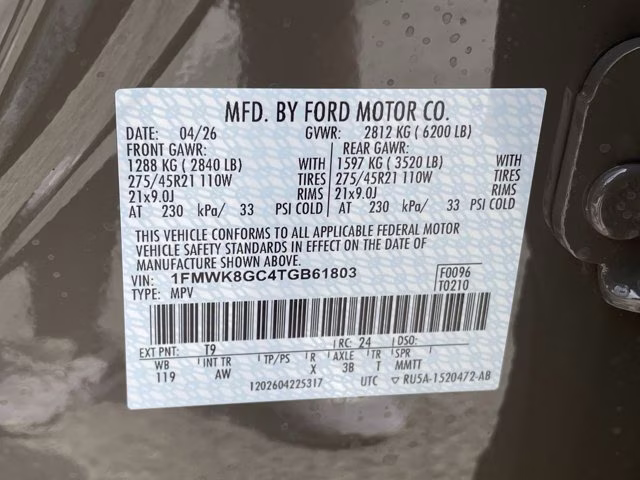 2026 Marsh Gray Ford Explorer ST 4X4 SUV