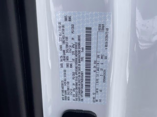 2026 Oxford White Ford F-150 XL RWD Truck