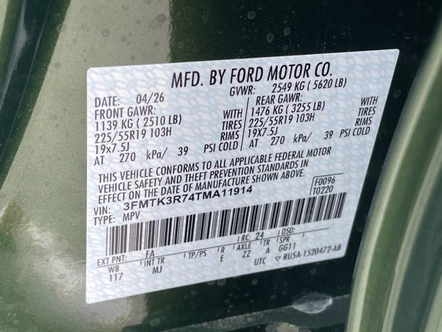 2026 Eruption Green Metallic Ford Mustang Mach-E Premium RWD SUV