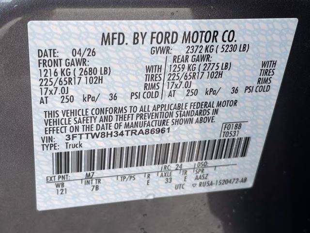 2026 Carbonized Gray Metallic Ford Maverick XLT FWD Truck