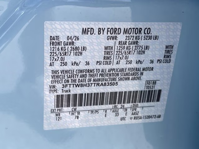 2026 Light Blue Ford Maverick XLT FWD Truck