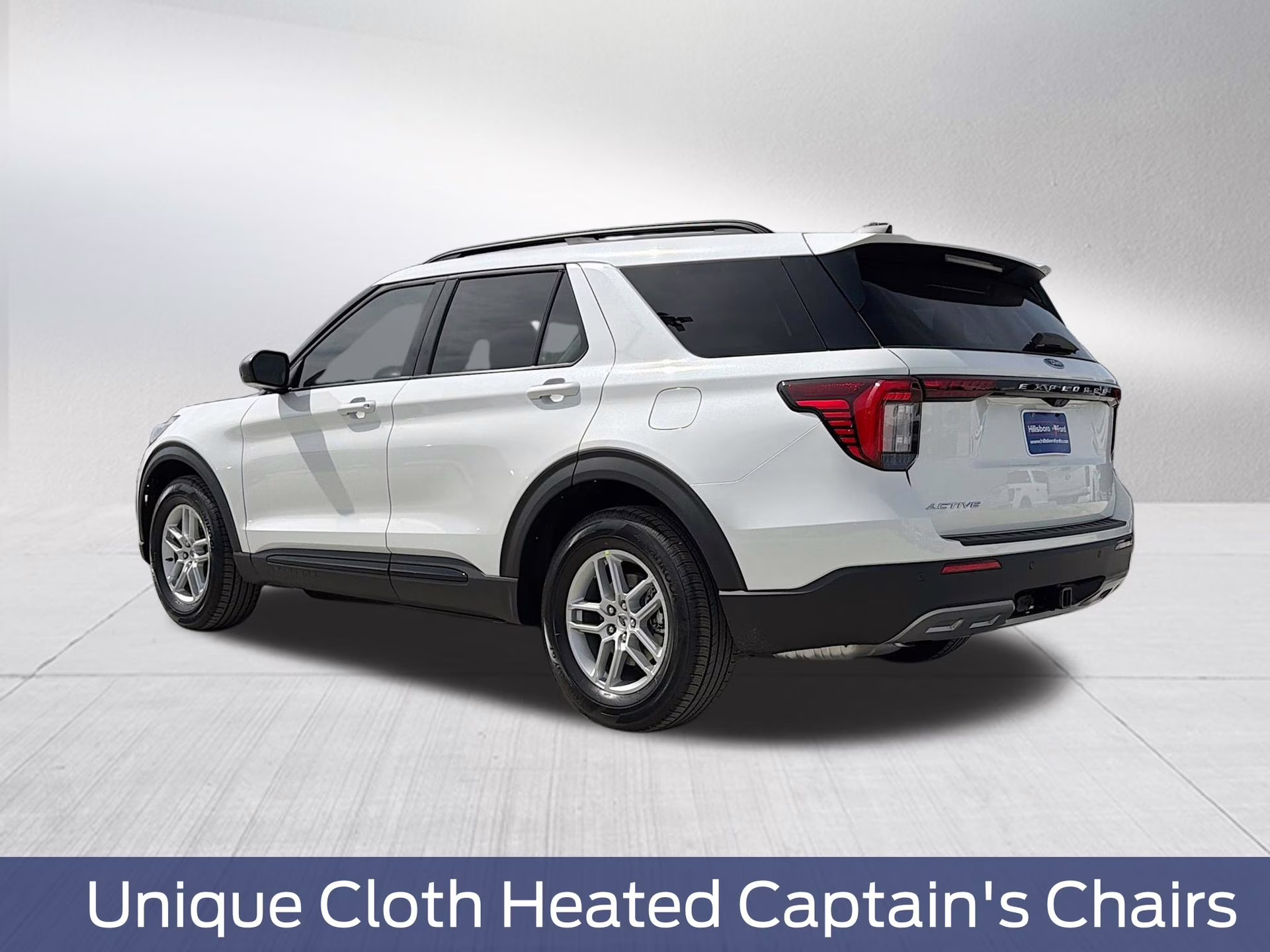 2026 Star White Metallic Tri-Coat Ford Explorer Active RWD SUV