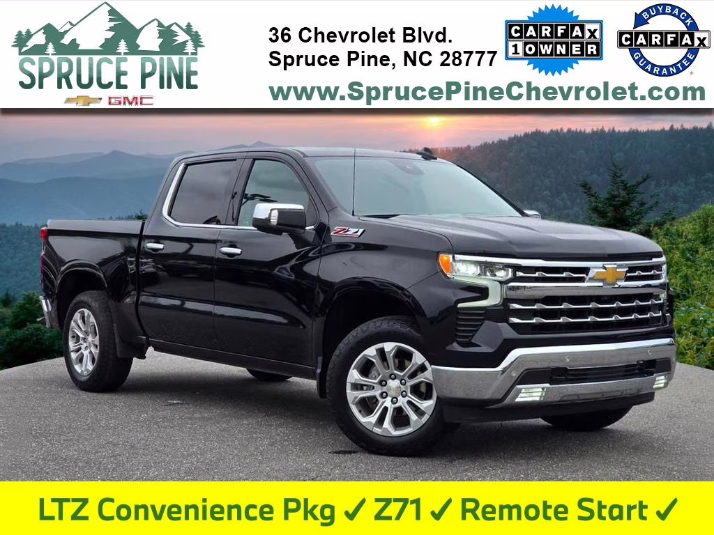 2022 Black Chevrolet Silverado 1500 LTZ 4X4 Truck