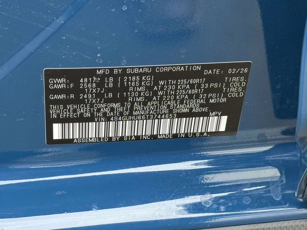 2026 Geyser Blue Subaru Crosstrek Wilderness AWD SUV