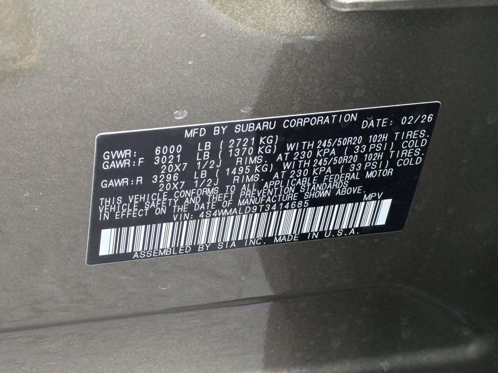 2026 Autumn Green Metallic Subaru Ascent Onyx Edition Touring AWD SUV