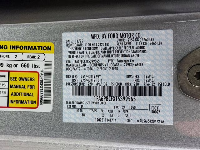 2026 Iconic Silver Metallic Ford Mustang GT Premium Bozard Built RWD Coupe