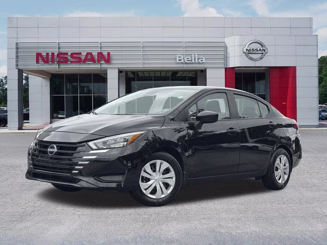 2025 Super Black Metallic Nissan Versa 1.6 S FWD Sedan