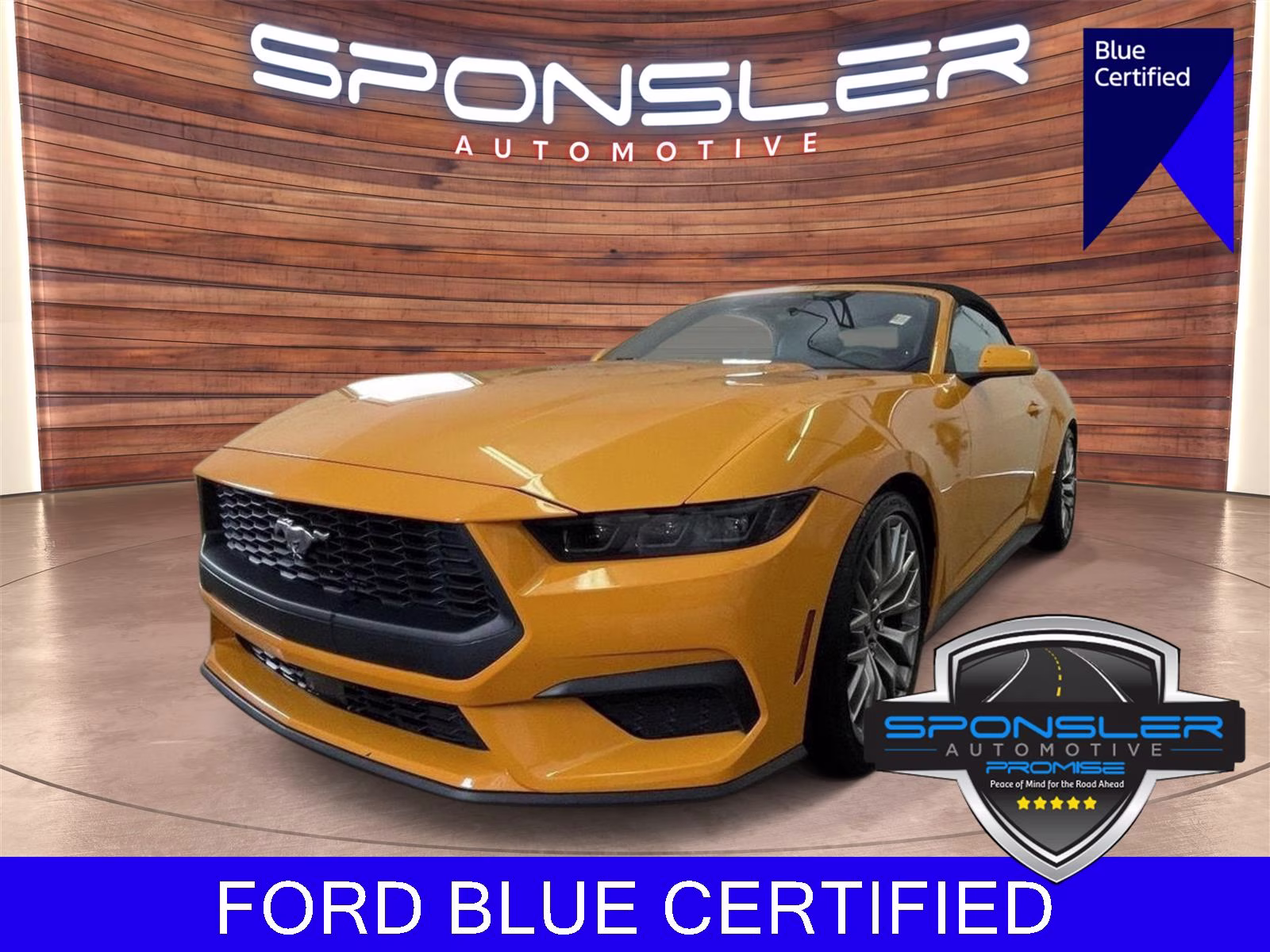2026 Orange Fury Metallic Tri-Coat Ford Mustang EcoBoost Premium RWD Convertible