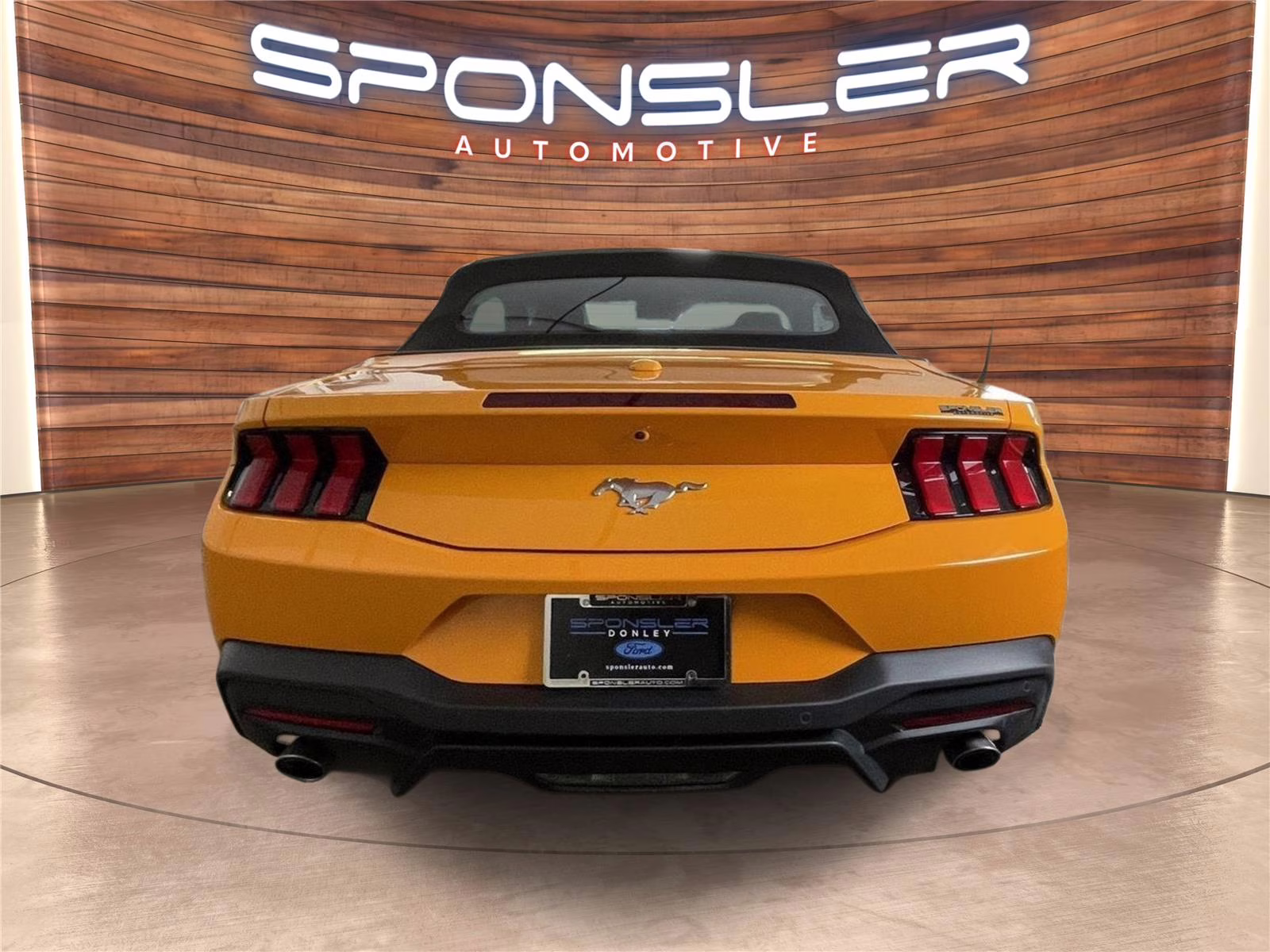 2026 Orange Fury Metallic Tri-Coat Ford Mustang EcoBoost Premium RWD Convertible