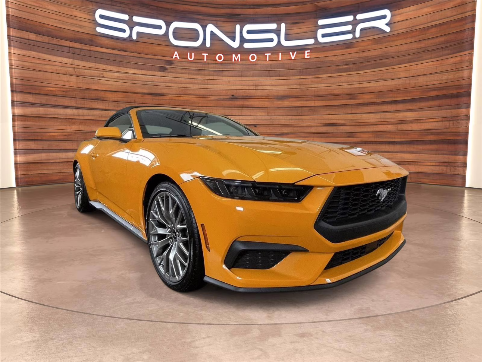 2026 Orange Fury Metallic Tri-Coat Ford Mustang EcoBoost Premium RWD Convertible