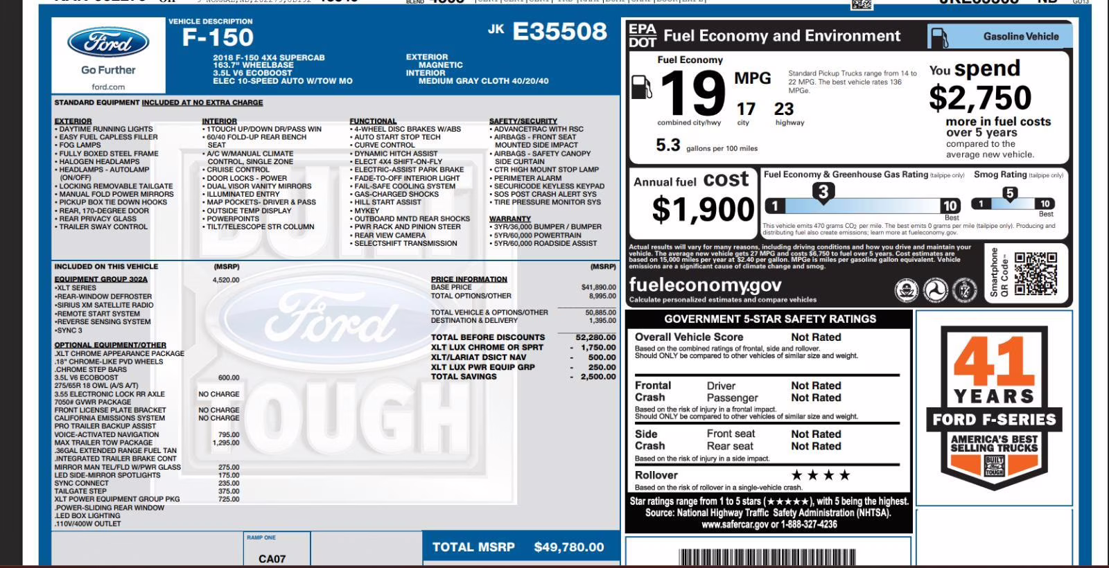 2018 Magnetic Metallic Ford F-150 XLT 4X4 Truck
