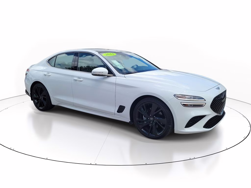 2023 Alta White Genesis G70 2.0T SPORT PRESTIGE RWD Sedan