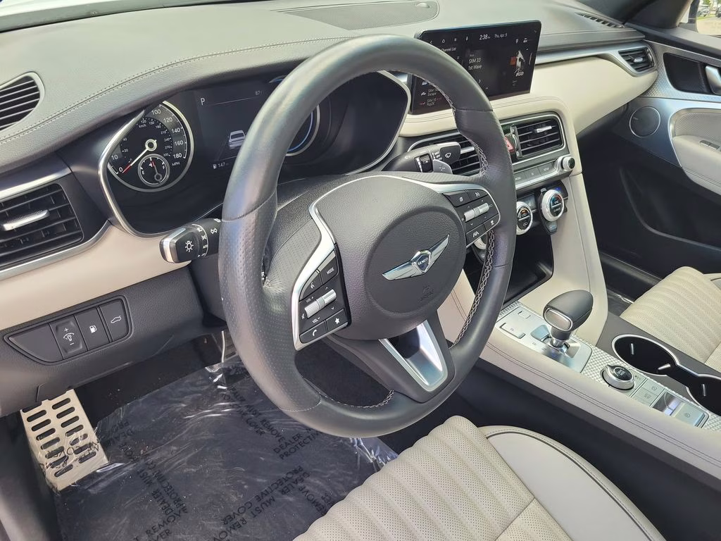 2023 Alta White Genesis G70 2.0T SPORT PRESTIGE RWD Sedan
