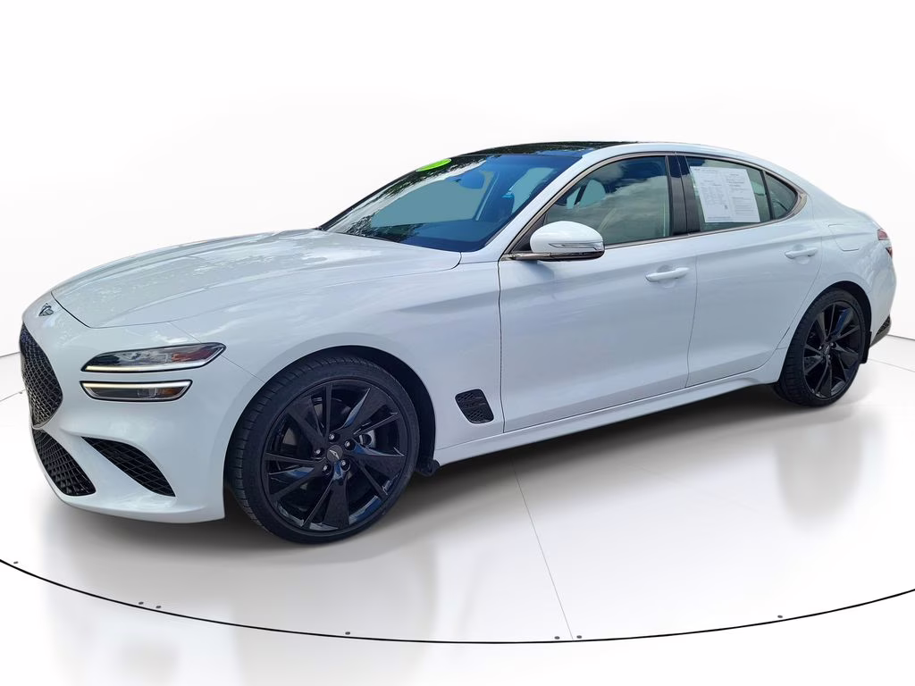 2023 Alta White Genesis G70 2.0T SPORT PRESTIGE RWD Sedan