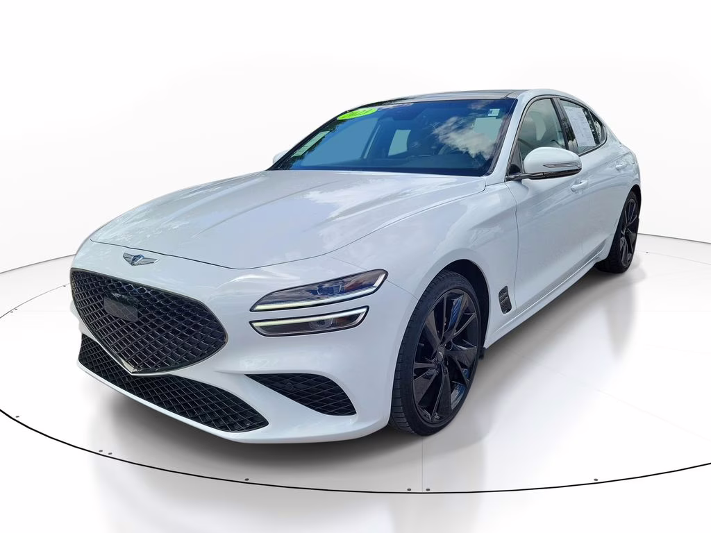 2023 Alta White Genesis G70 2.0T SPORT PRESTIGE RWD Sedan