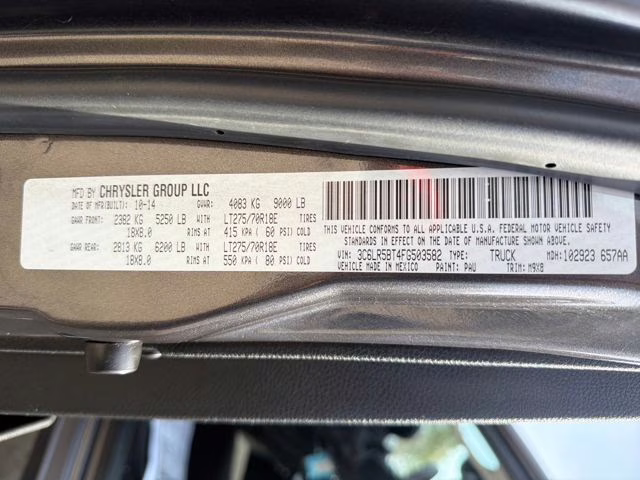 2015 Granite Crystal Metallic Clearcoat Ram 2500 SLT 4X4 Truck
